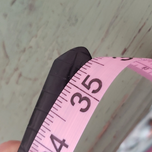 Vintage Black Leather Embossed Silver Belt - Picture 6 of 6